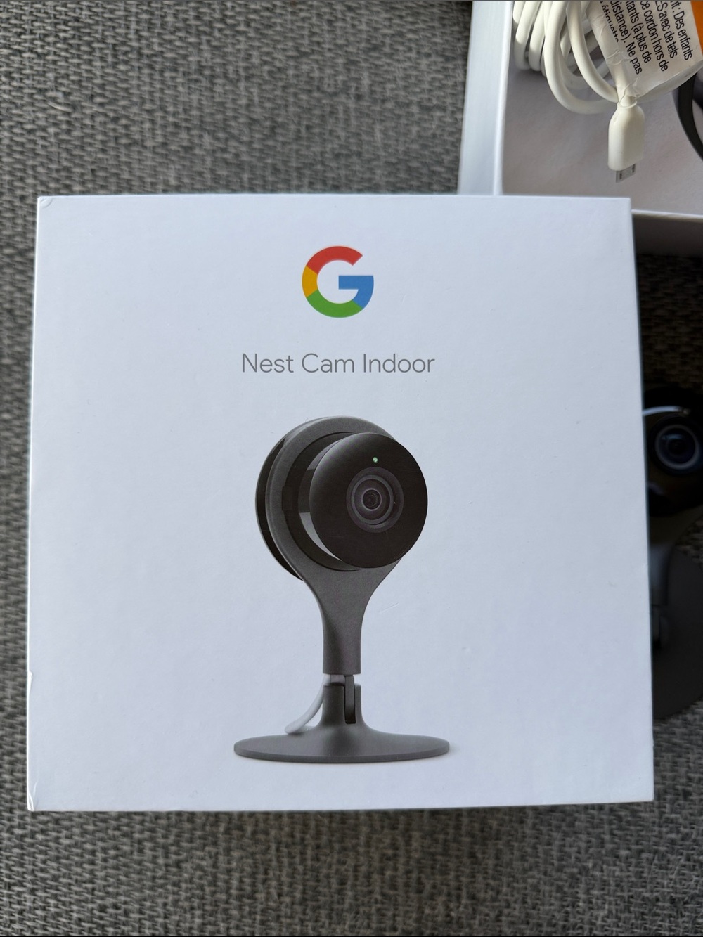 Google Nest Cam Indoor — Black/Gray Smart Home Camera